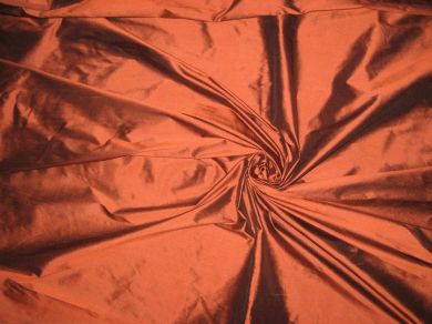 Silk dupioni silk 54&quot; width -Rusty Orange colour DUP42[3]