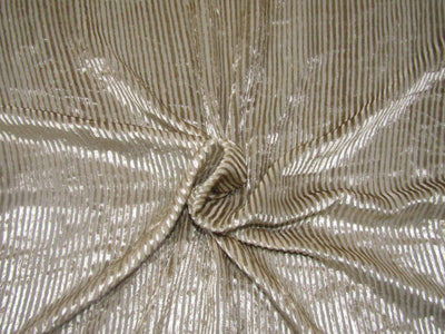 Gold Devore Burnout Velvet Stripes fabric ~ 44&quot; wide