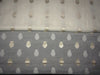 Silk Cotton Chanderi Fabric Natural ivory x metallic gold 44&quot; wide by the yard