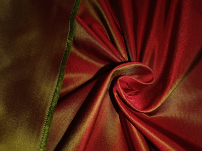 100% SILK DUTCHESS SATIN RED X GREEN 54" wide [12586]