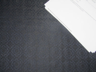 Brocade jacquard fabric jet black color 44&quot;BRO673[3]