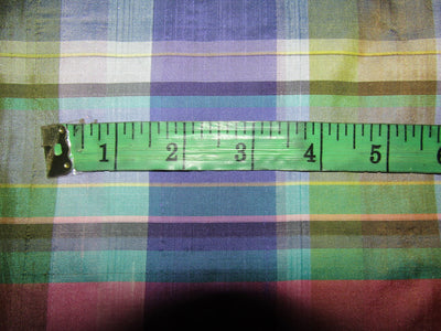 100% silk dupion fabric multi color plaids 54&quot; wide get in touch for bulk preorder