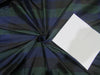 100% SILK Dupioni Fabric navy/black/bottle green color plaids 54" wide DUPC104[2]
