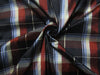 100% silk dupion MULTI PLAIDS fabric 54&quot; wide
