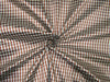 100% SILK Dupioni silver grey and brown color plaids FABRIC 54" wide DUPC109[1]