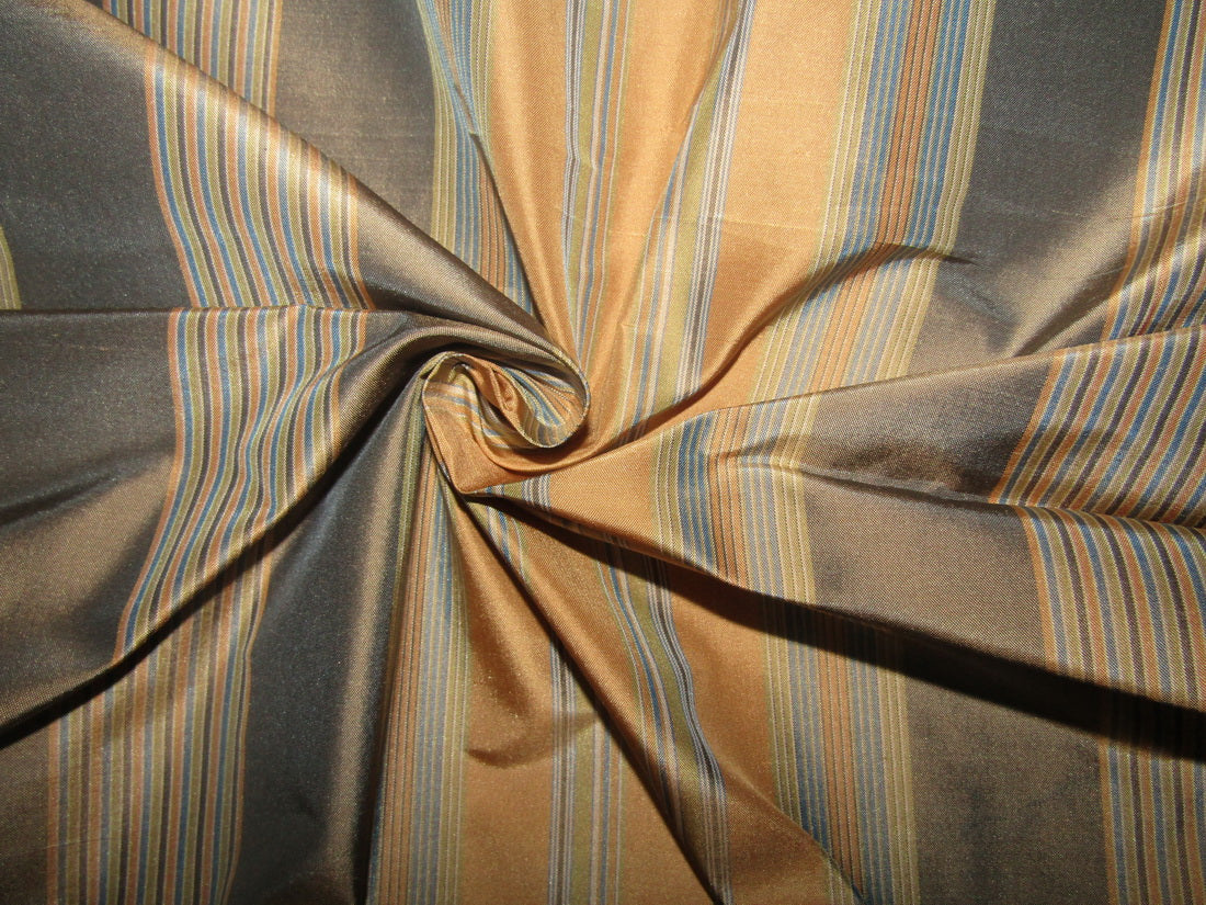100% silk dupion fabric multi stripe TAFNEWS1[1] 54&quot; wide