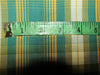 100% silk dupion fabric green and gold color plaids 54&quot; wide