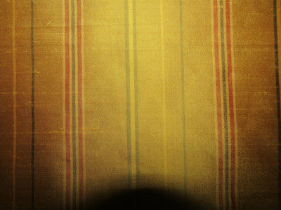 100% silk dupion bright gold stripes 54&quot; wide