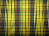100% silk dupion yellow black red white plaids fabric 54&quot; wide