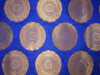 Brocade jacquard Fabric ROYAL BLUE x METALIC gold color 44&quot;