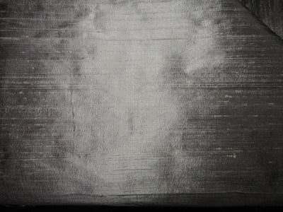 100% pure silk dupioni fabric dark grey 54" wide with slubs MM88[2]