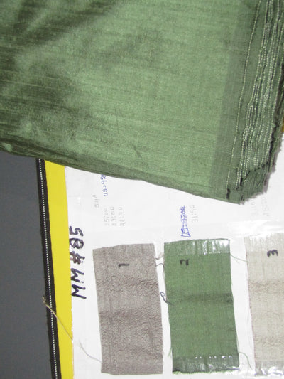 100% pure silk dupioni fabric green x black=olive colour 54" wide with slubs MM85[2]