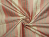 100% silk dupion dusty brown green and red stripes 54&quot; wide sold by the yard
