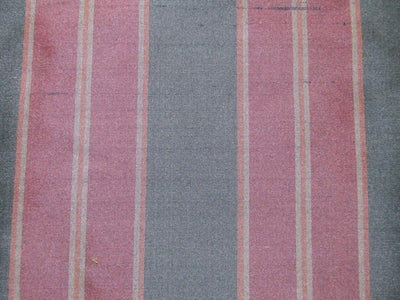 100% silk dupion dusty blue x green and red stripes 54&quot; wide sold by the yard