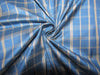 100% silk dupion blue and gold Plaids fabric 54&quot; wide DUPNEWC18[3]