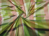 100% silk taffeta fabric pink and green PLAIDS 54&quot; wide sold by the yard TAFNEWC2[2] Please message us for bulk purchase