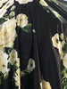 Polyester SATIN luxurious printed FABRIC BLACK floral 58&quot;