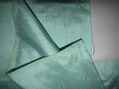 100% pure silk dupioni fabric mint green colour 54&quot; wide with slubs*