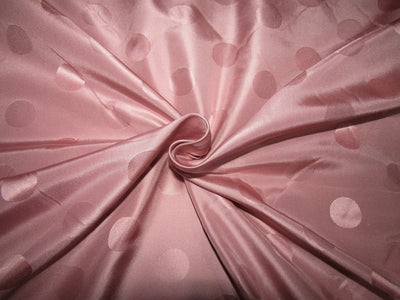 Silk taffeta jacquard fabric dusty rose pink DAMASK TAFJ28b