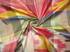 100% silk taffeta fabric pink blue yellow and green PLAIDS  54&quot; wide sold by the yard