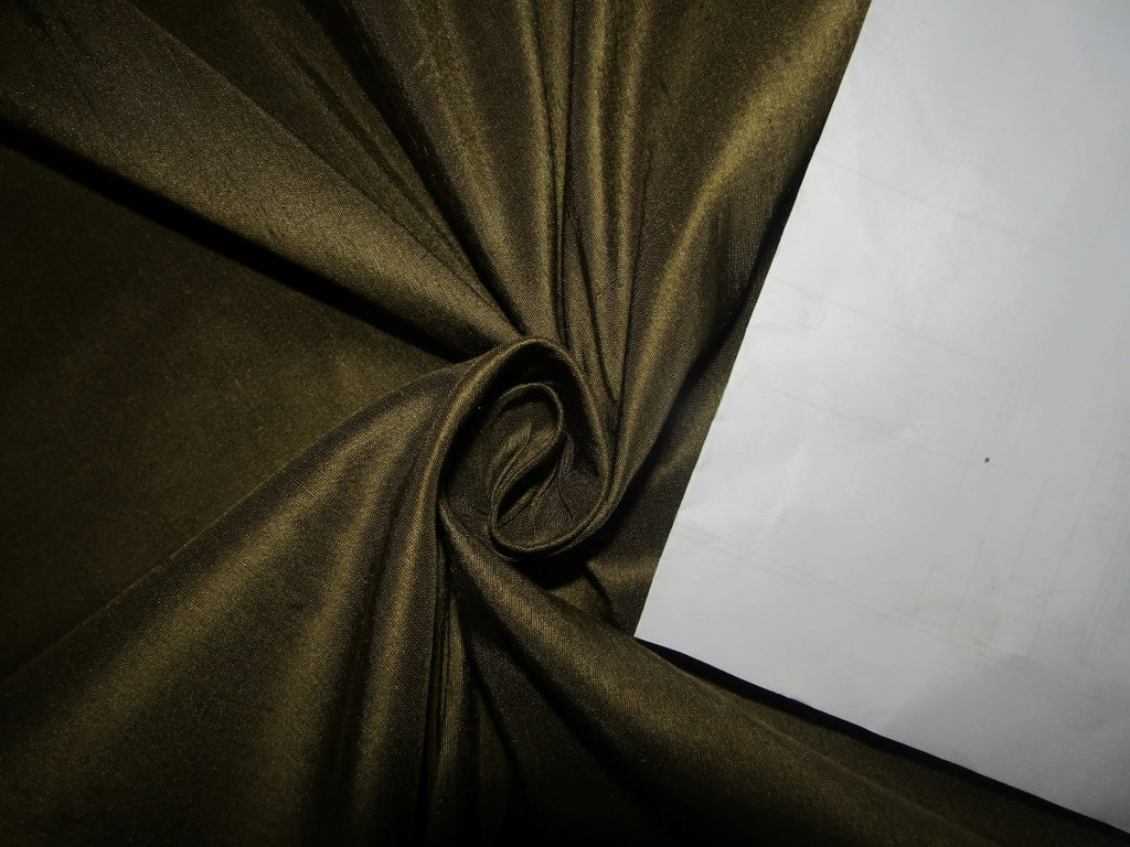 100% PURE SILK DUPION FABRIC TAUPE BROWN colour 54&quot; wide WITH SLUBS MM26[1]