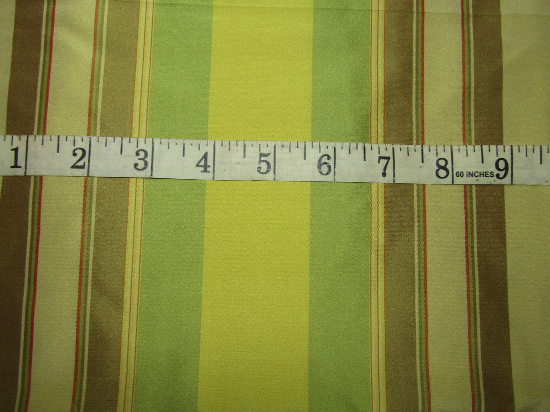 100% silk taffeta fabric multi color stripes 54&quot; wide