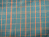 100% silk dupion kingfisher orange plaids fabric 54&quot; wide DUPNEWC10[5]