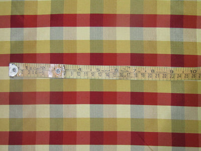 100% SILK Dupioni  multi color plaids FABRIC 54&quot; wide DUPC110[0]