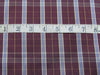 100% silk dupion aubergine and blue Plaids Fabric 54&quot; wide