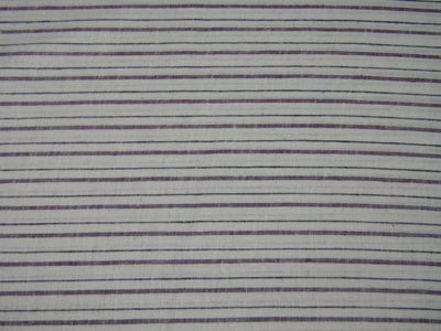 100% Linen Ivory with Multi Color stripe 60's Lea Fabric 58" wide [10793]
