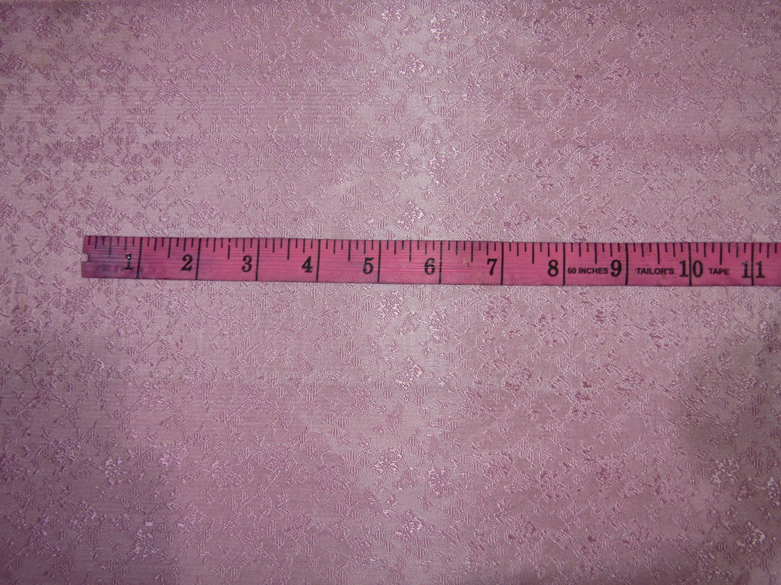 Brocade jacquard fabric Baby pink floral butterflies color 44" wide BRO242[2]