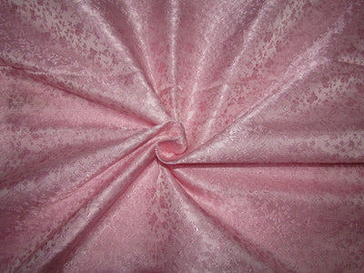 Brocade jacquard fabric Baby pink floral butterflies color 44" wide BRO242[2]