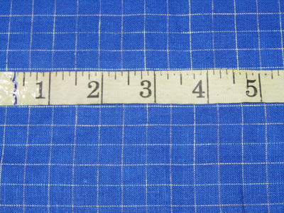 100% Linen Blue plaids 60's Lea Fabric ~ 58&quot; wide [10807]