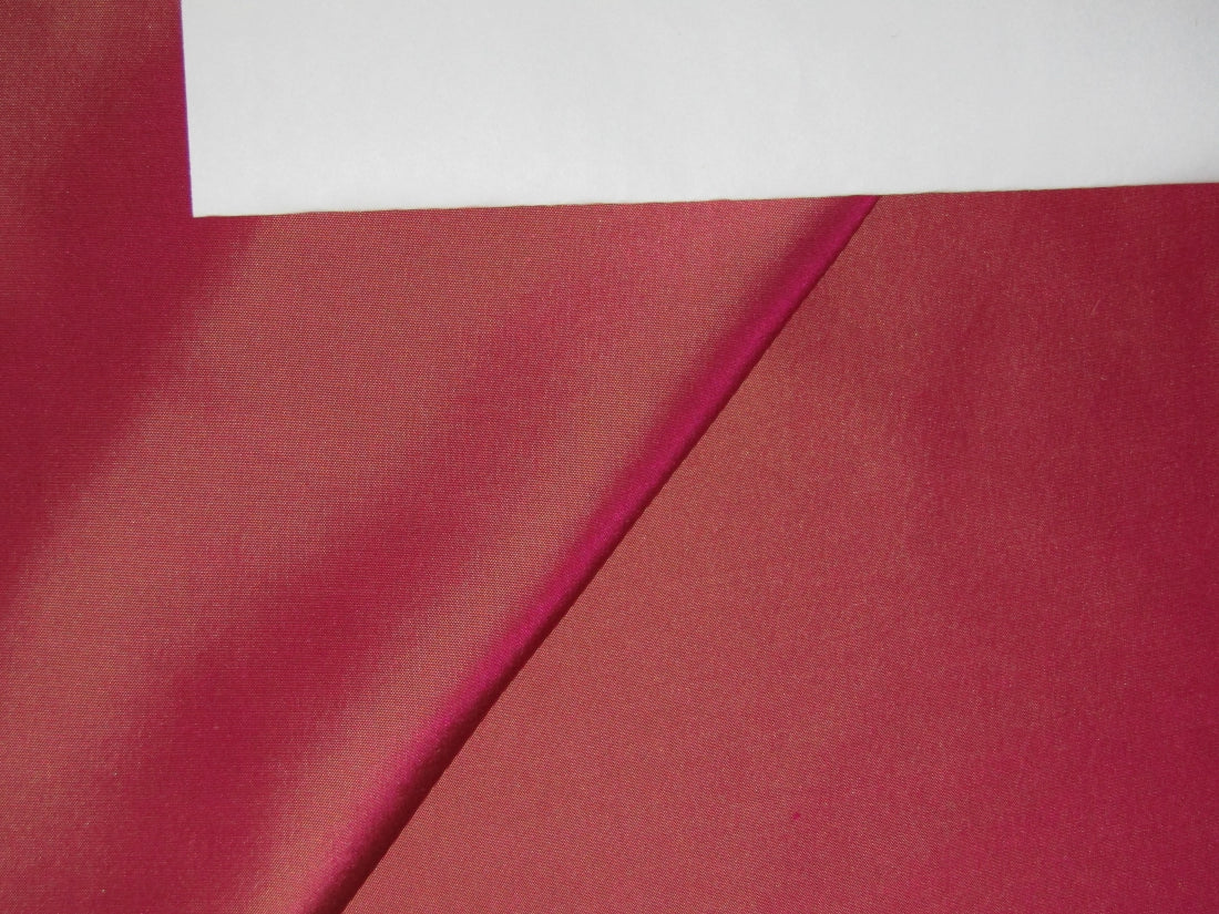 100% SILK TAFFETA fabric Fandango pink x mustard color 54" wide TAF251