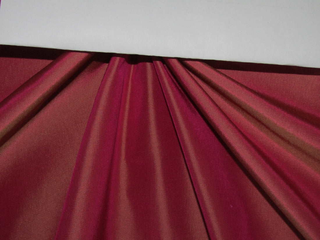 100% SILK TAFFETA fabric Fandango pink x mustard color 54" wide TAF251