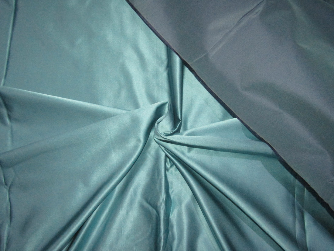 42 momme 100% silk duchess satin fabric TURQUOISE BLUE reversible cloudy blue 54&quot; by the yard