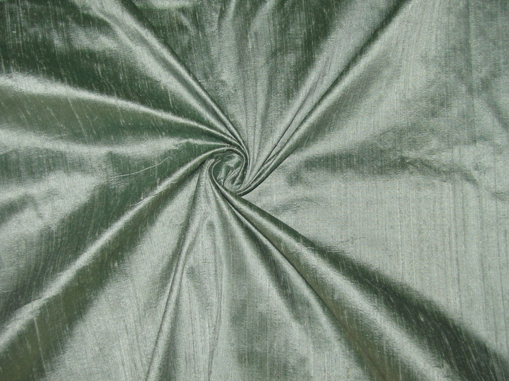 100% pure silk dupioni fabric green 54" wide with slubs MM97[2]
