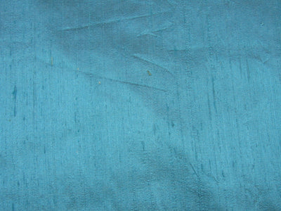100% pure silk dupioni fabric blue 54" wide with slubs