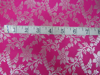 Silk Brocade fabric bright pink x metallic gold Color 44" wide BRO773[2]