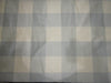 100% PURE SILK DUPIONI FABRIC multi color shades of pastel blueish grey and cream PLAIDS 54" WIDE DUPC113[1]