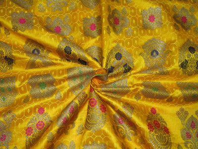 BROCADE jacquard FABRIC mango gold and multi color x metalic gold COLOR 44&quot; wide
