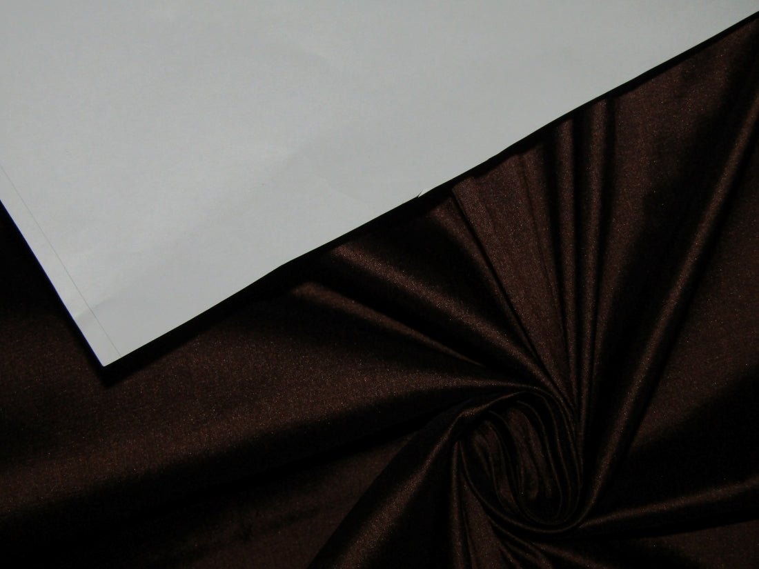 100% PURE SILK DUPIONI FABRIC BROWN COLOR 54" WIDE DUP378[1]