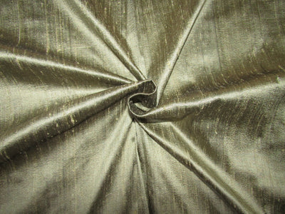 100% pure silk dupioni fabric gold x black=olive colour 54&quot; wide with SLUBS MM90[1]