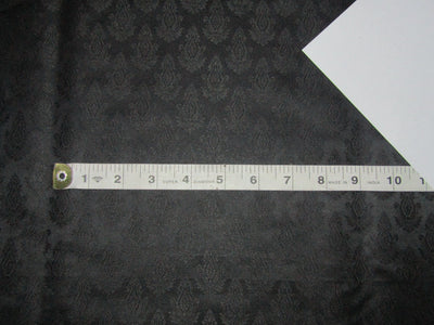 Silk Brocade fabric SHINY BLACK color 44" wide BRO769[2]