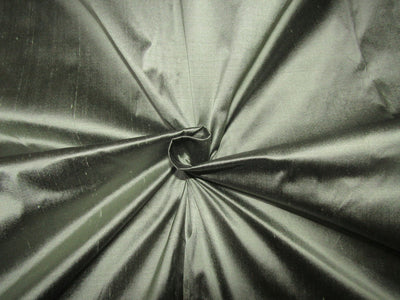 100% pure silk dupioni fabric mint x black minty color 54" wide DUP273