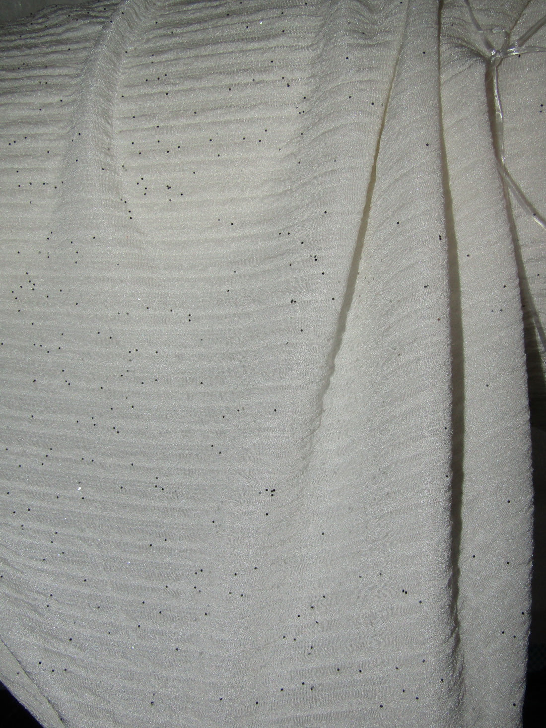 LYCRA Crushed polyester shimmer fabric WHITE color 58t" wide FF26