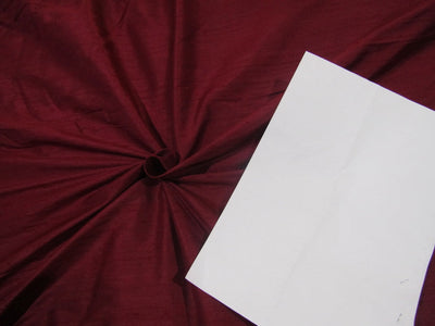 100% Pure SILK Dupion FABRIC burgundy color 54&quot; with slabs MM75[6]