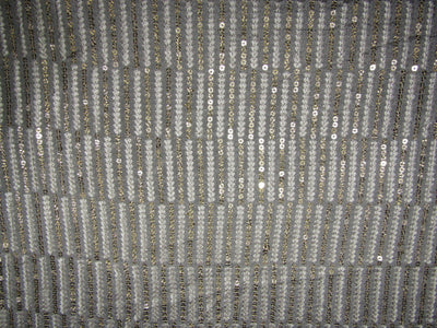 Georgette Embroidered with sequence dyeable 44&quot;Wide by the yard