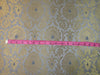 Brocade Fabric SILVER GREY X METALIC GOLD color 44&quot;