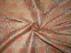 Brocade Fabric PEACH X METALIC GOLD color 44&quot;